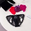 Low Waist Sheer Bow Lace Thong Underpants Lace T Panties Lace Underwear  Romantic Night