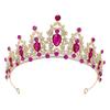 Bridal Crown Colored Rhinestone Headband Baroque Alloy Crown Wedding Dress Accessories Hair Accessories