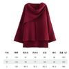 Womens Knit Wrap Scarf Coat Oversized Asymmetrical Long Sleeve Streetwear Cardigan Jacket