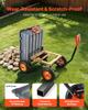 Garden Dump Cart, 680kg Poly Dump Cart, Garden Carts Dumps Wagon with 90° Quick-Dumps Mechanism, Adjustable Handle, 270° Flexible Rotating Bearings,