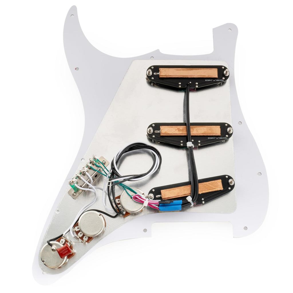 Musiclily SSS Strat Pickguard for Ceramic Single Size Humbucker Strat Electric Guitar 4P Tortoise Shell Pattern Pro-SE ST-DPHC Pre-wired