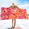 Roze Bloemen Handdoeken Pioenroos Roos Bloemen Groene Bladeren Badkamer Keuken Handdoeken Strand Bad Gezichtshanddoeken voor Yoga Zwemmen Golf