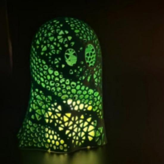 1/2Pcs Halloween Ghost Tea Light Holder 3D Printed Hollow Ghost Votive Candle Cover Decoration Holiday Party Table Centerpiece Ornament