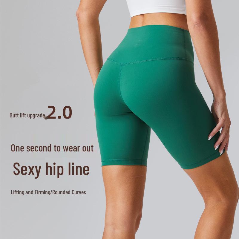 High Waist Women's Three-Quarter Yoga Shorts - Tight, Elastic, Hip Lift for Running, Cycling, and Fitness