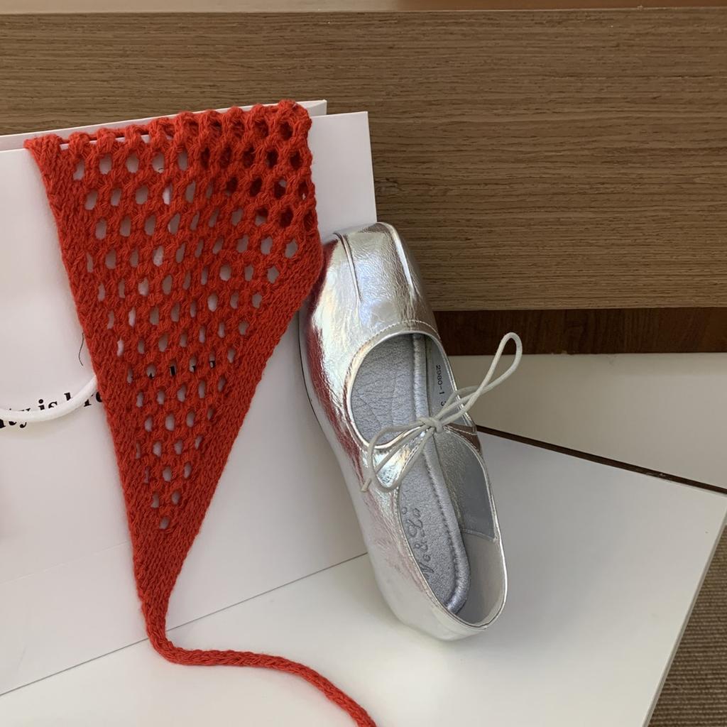 2025 new round head with bow, light mouth soft sole, light mouth versatile OL single shoes