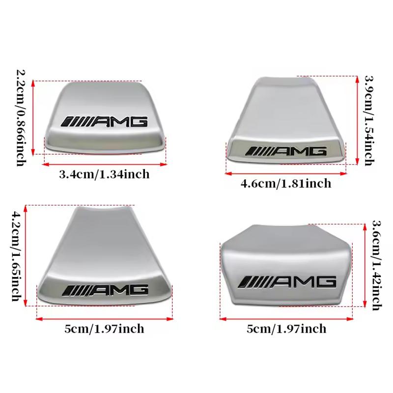 1Pcs 3D Aluminum Alloy Badge Car Steering Wheel Sticker Decals Accessories For Mercedes Benz AMG W205 W204 W206 W213 W212 W211 W GX2