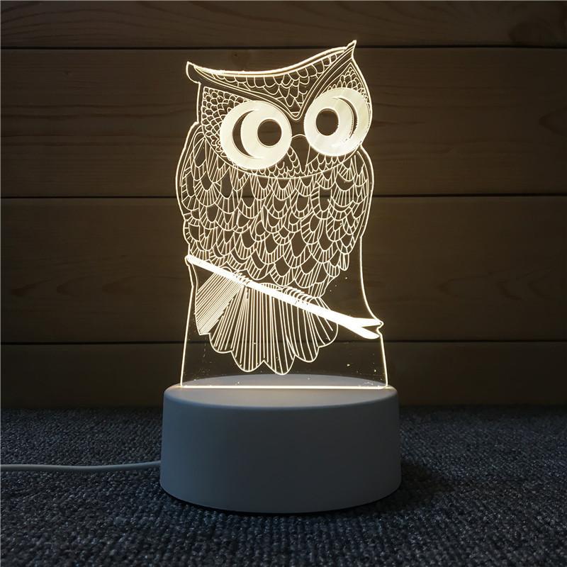 Camera New Owl Globe Jellyfish 3d Creative Night Light Usb Straight Plug