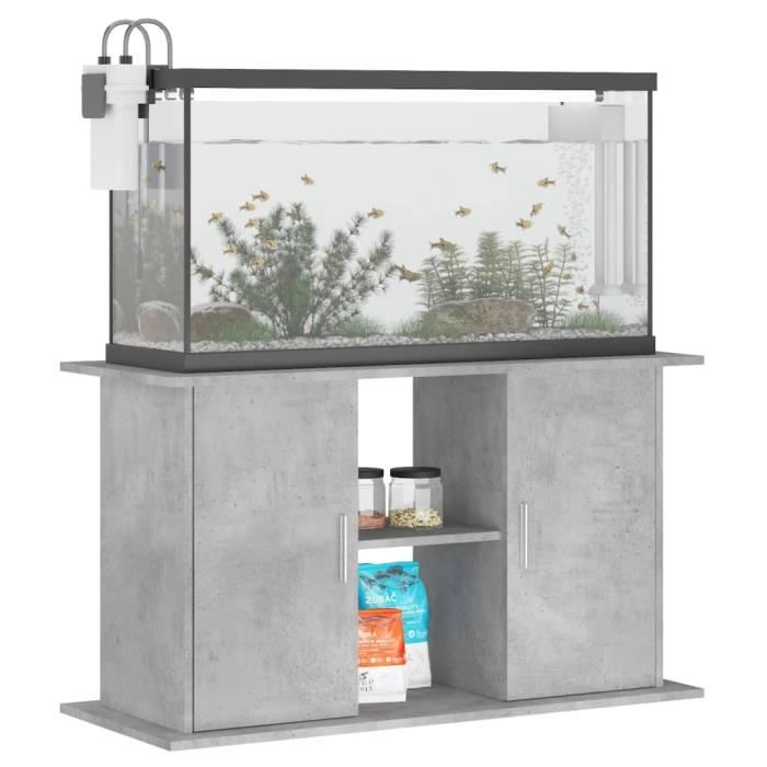 VidaXL Support pour aquarium gris béton 101x41x58 cm bois d'ingénierie 833611