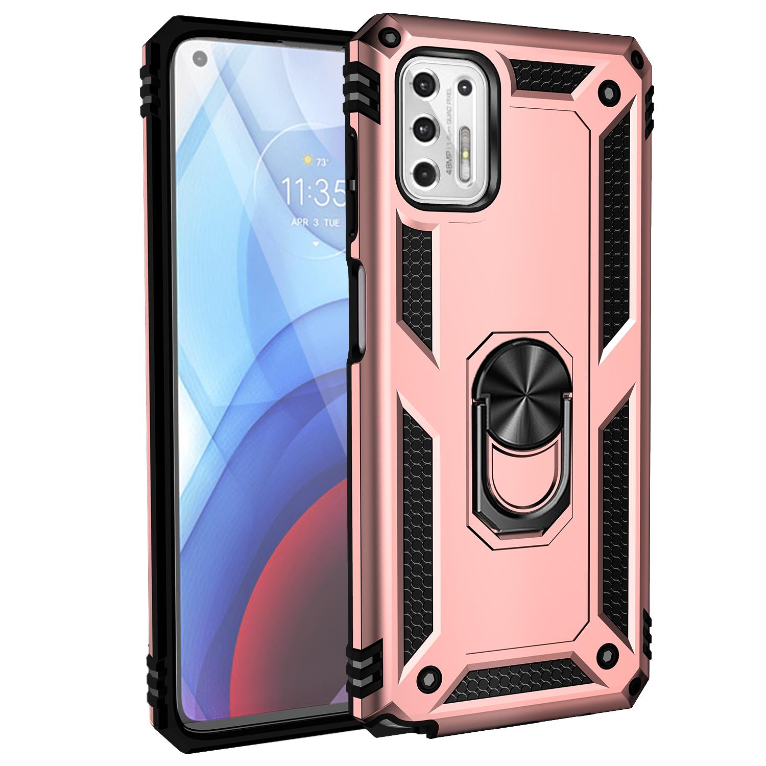 

Противоударный чехол для Motorola Moto G Stylus 2021, чехол Moto G Stylus с кольцом-держателем на палец, чехол для телефона Moto G Stylus XT2115 Funda Moto G Stylus 2021 розового золота