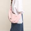 Korean Wrinkled Canvas Dumpling Bag - Versatile Large-Capacity Shoulder & Messenger Bag for Women