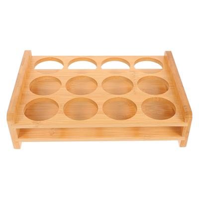 1Pc Bamboo Shot Glass Holder 12 Holes Drink Cup Ganizer For Bar Party Light Brown Stand Rack Display Shelf Storage Tray Case