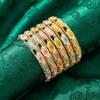 Gold Plated Enamel Floral Bangle Elegant Lotus Floral Open Cuff Bracelet Cloisonne Bangle Ladies