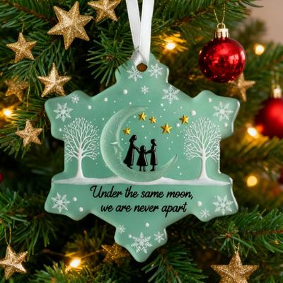 Sea Glass Art Friendship Ornament Snowflake/Shell Shaped Christmas Tree Hanging Ornaments Handmade Sea Glass Art Friendship Keepsake for Best Friends