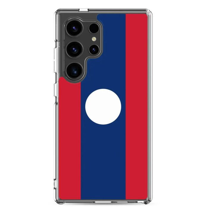 Coque Téléphone – Samsung – Galaxy S23 Ultra – Drapeau Laos – Souple – mitmevärviline