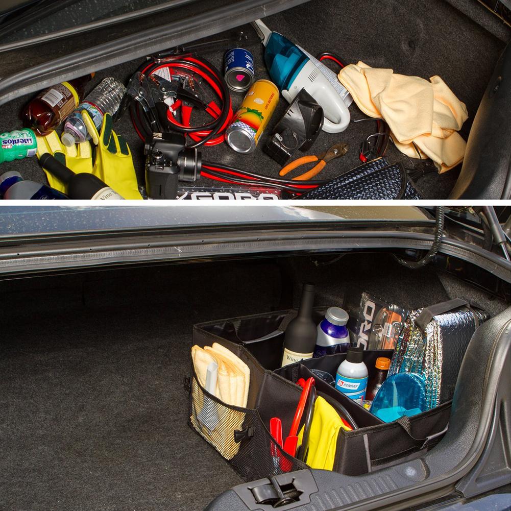 Foldable Multipurpose Cargo Trunk Organizer Car Storage Bag with Handles