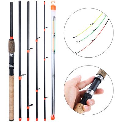 Feeder Fishing Rod Telescopic Spinning/6 Sections Carbon Fiber Travel Rod 3.0-3.6m Pesca and Free Spare Tip