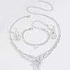 Braut Strass Klaue Kette Halskette Ohrringe Set Hochzeits Schmuck Klaue Kette Galvanik Schmuck