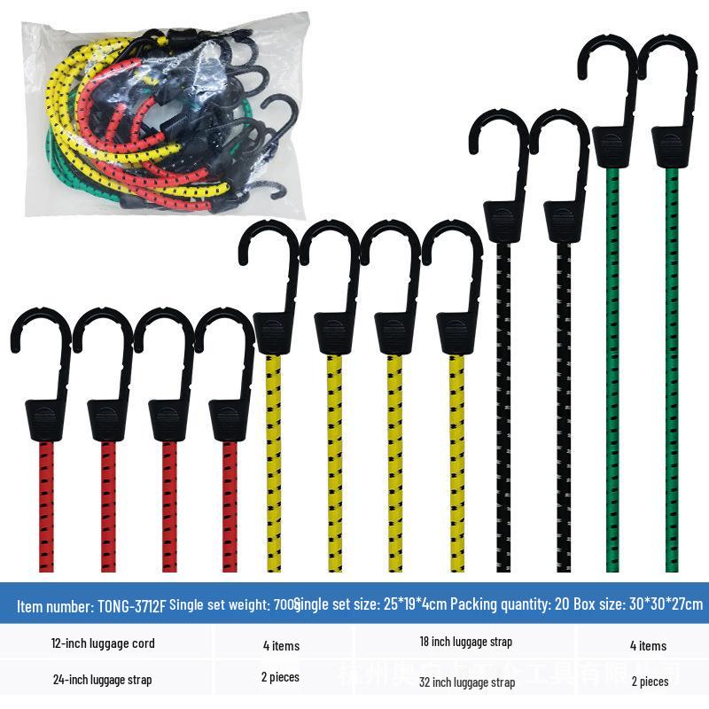 Electric Bike Bungee Tie-Down Strap: Multi-use Rubber Cord for Bicycle Luggage and Rack Securement