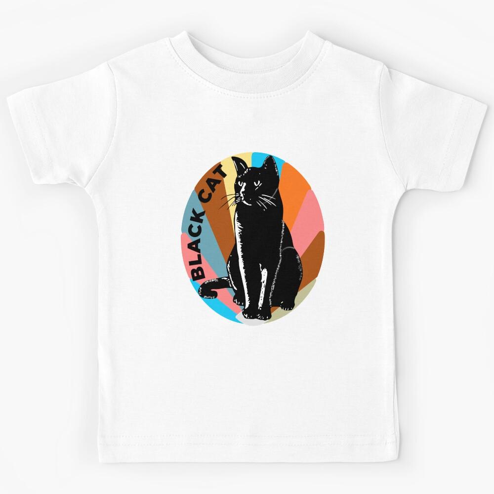 Black Cat Angry Look Kids T-Shirt 170