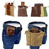 1 stück Tragbare Outdoor Nahrungssuche Tasche Obst Picking Beutel Faltbare Berry Puch Lagerung Leder Bushcraft Leinwand Tasche Wandern Camping