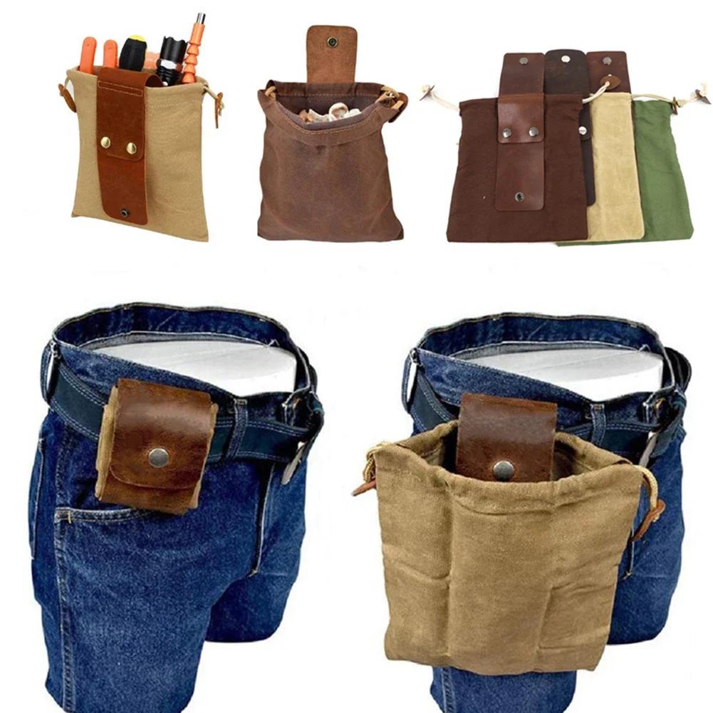 1 stück Tragbare Outdoor Nahrungssuche Tasche Obst Picking Beutel Faltbare Berry Puch Lagerung Leder Bushcraft Leinwand Tasche Wandern Camping
