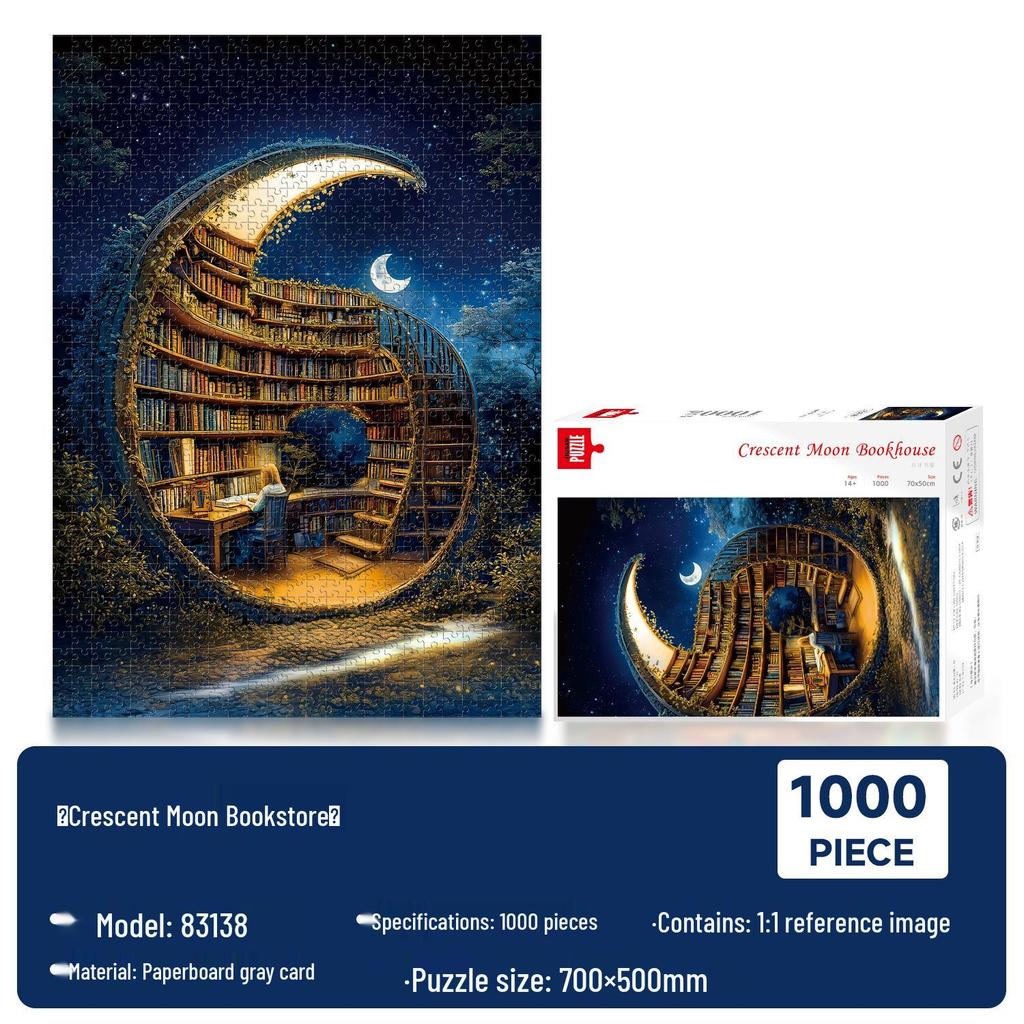 1,000-Piece High-Difficulty Jigsaw Puzzle for Adults - Stress Relief and Boredom Buster Featuring Famous Van Gogh Oil Paintings.