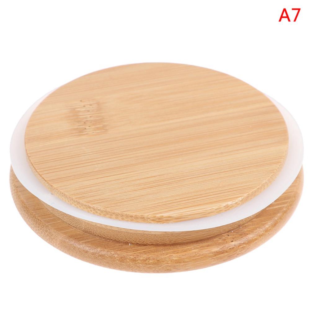 Reusable Bamboo Lids Non Leakage Jar Canning Caps Portable Wooden Covers  Drinking Jar Supplies
