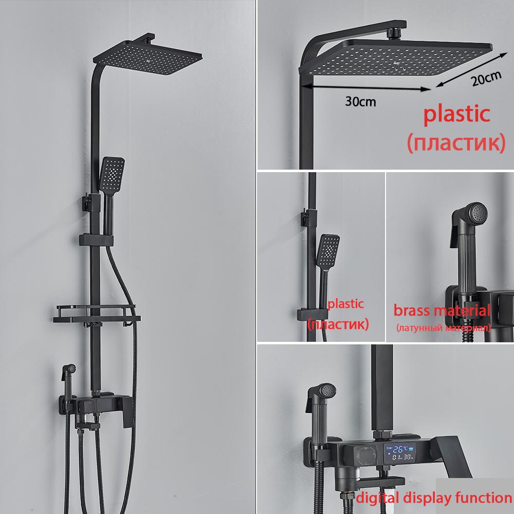 Thermostatic Digital Display Shower Faucet Set Shower Mxer Crane Shower Bath Faucet Bathtub Shower Mixer Taps Bidet Faucet