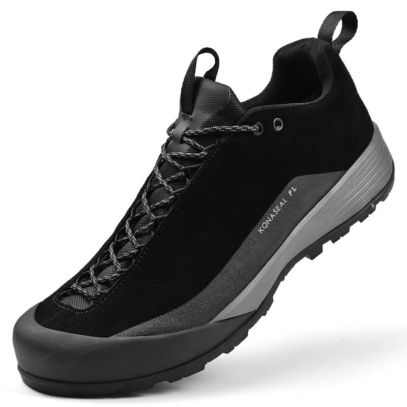 Men's Waterproof Leather Hiking Shoes Durable Outdoor Sport Men Trekking Leather Shoes Lace-Up Climbing Hunting Sneakers