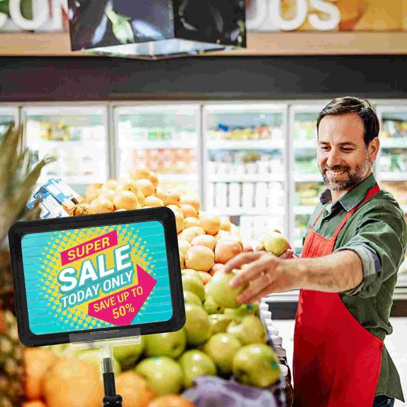 2pcs Adjustable A6 Display Stand Price Tag Holder Clip For Display Adjustable Plastic Filing Products