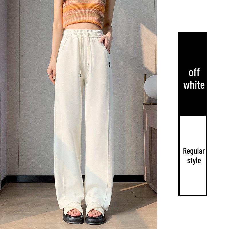 Women's High Waist Loose Candy Color Wide Leg Pants - Versatile Slim Fit for Spring and Autumn