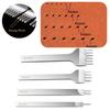 Leather Stitching Chisel Set 4X Lacing Stitching Punch Craft Kits Steel Leathercraft Puncher For Professionals DIYers Beginners