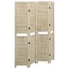 4 Piece Room Divider 140 x 165 cm Solid Paulownia Wood