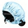 Satin nightcap double button adjustment satin nightcap, women's beauty hair care cap, shower cap