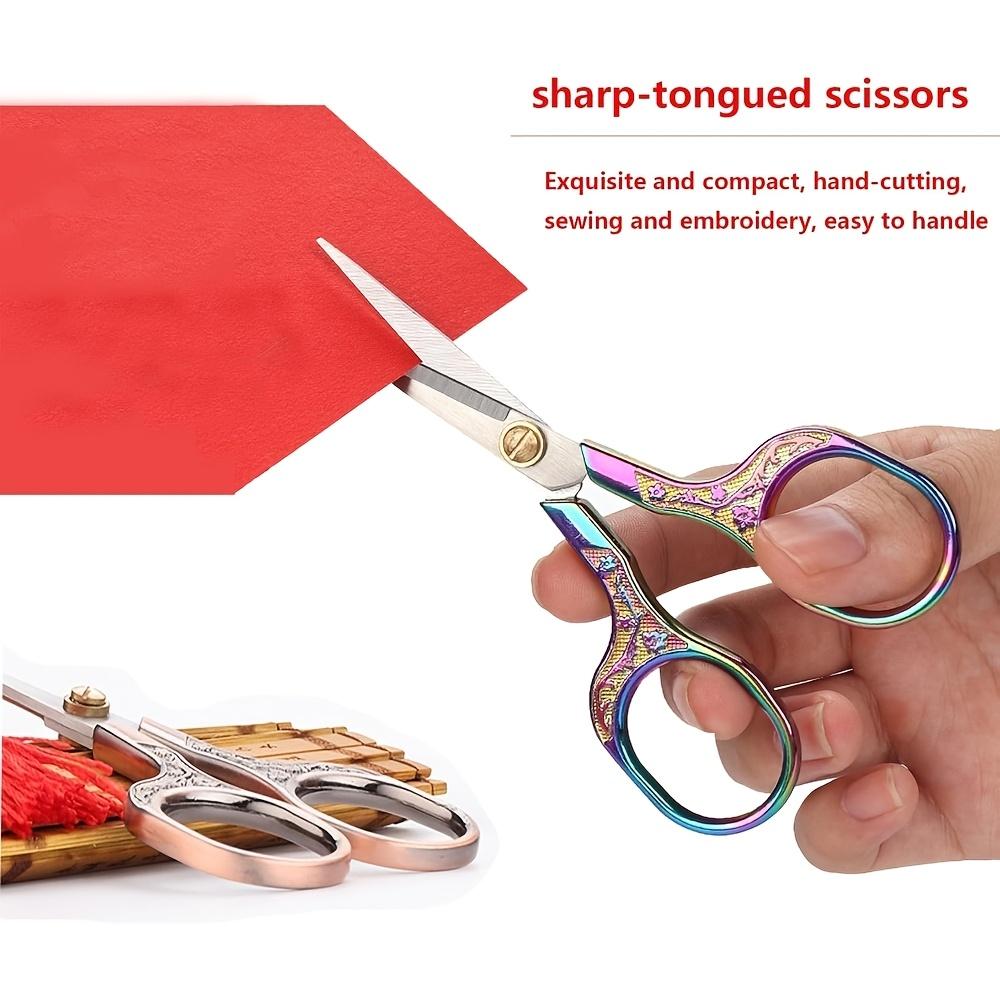 Vintage Stainless Steel 4pcss Embroidery Sewing Scissors Set Precision Craft Cutters for Tailoring Needlework