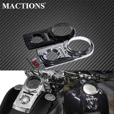 Painel de instrumentos para tanque de combustível de motocicleta, capa para console, painel de inserção para harley softail fat boy lo flstfb deluxe flstn