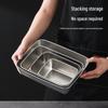 Pojemnik na żywność 304 ze stali nierdzewnej, szybkozamrażający, utrzymujący świeżość i smak, z pokrywką - Szczelny pojemnik do przechowywania żywności w lodówce i zamrażarce
