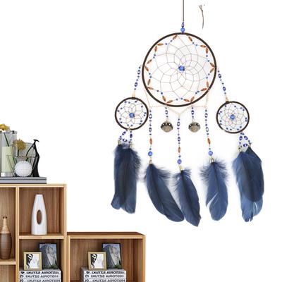 Ornamenty Indické umění na zavěšení pírek Lapač snů Dívčí dekorace do pokoje DIY Ručně vyráběný lapač snů Severské dekorace na zeď Dárky