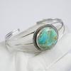Natural Turquoise Cuff Bracelet, Artisan Design Bangle, 925 Silver Adjustable Bracelet, Birthstone Jewelry, Anniversary Gift