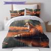 Animal Pattern Bedding Quilt Set Quilt Cover Pillowcase Home Decoration Gift (1 * Duvet Cover + 2 * Pillowcase, Without Core)
