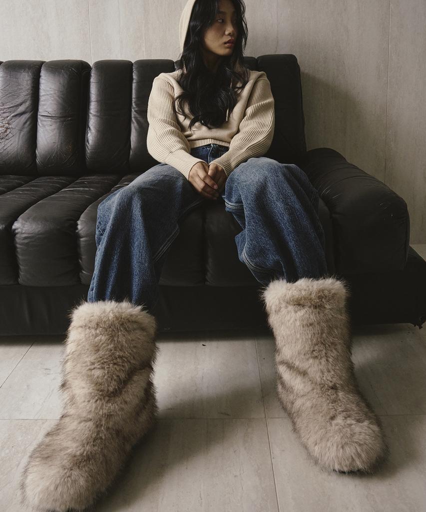 Twvp Puky Fur Middle Boots (3 Colors)