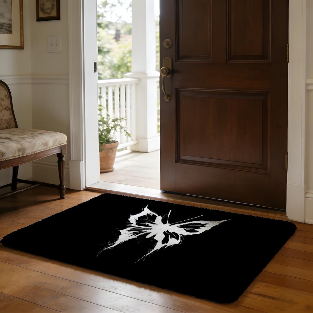 Butterflies And Moths Floor Mat Soft Flannel Absorbent Mat Non-Slip Rug Home Bedroom Bathroom
