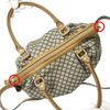 Gucci Diamante Tote Bag Canvas Beige X Brown Women 247902 Used