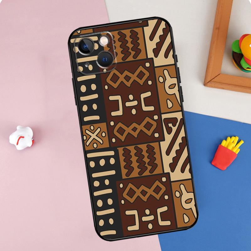 African Fabric Print Phone Case For iPhone 16 Pro Max 11 12 13 Mini 14 15 Pro Max XR 16e 15 16 Plus Cover Shell
