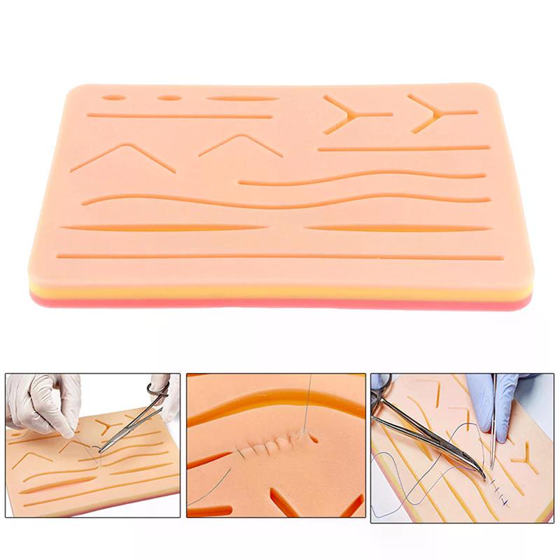 Reusable Surgical Medical Practice Traumatic Simulation Wounds Training Teaching Model - Suture Kit Pad