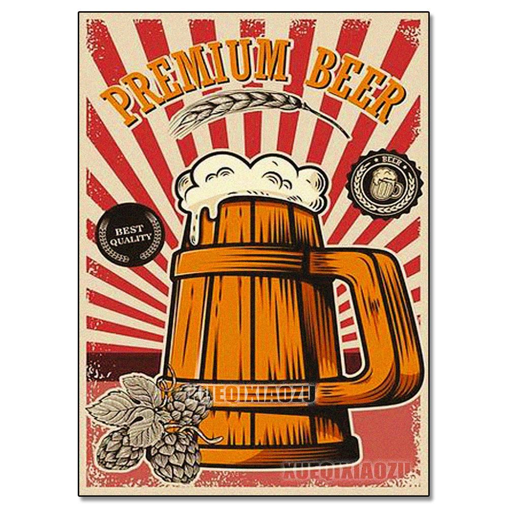 

5D Diamond Painting Food Poster Diamond Mosaic Embroidery Set Bread Beer Cup DIY Rhinestone Kitchen Restaurant Decoration Gift 20x30cm Round