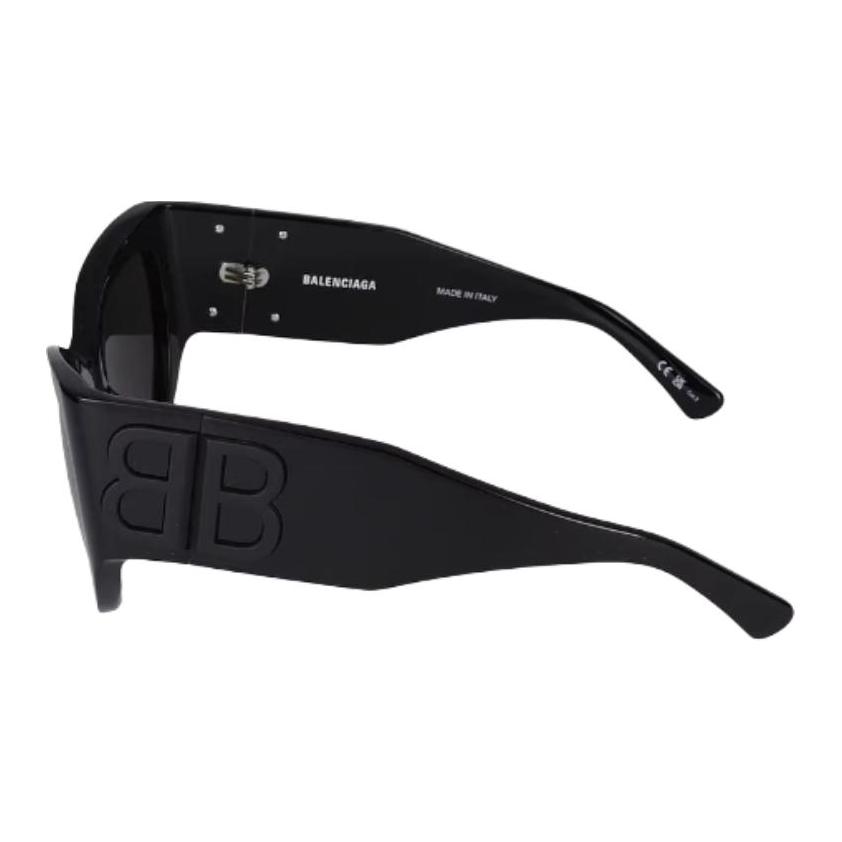 Balenciaga Logo Acetate Irregular Frame Sunglasses Women Sunglasses Black BB0322S001