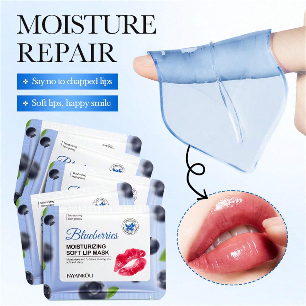 10pcs MOISTURIZING SOFT LIP MASK Hydrating Erase Signs of Fatigue Natural Pink Lips Prevent Drying Brighten Lips Color Smooth Lip Lines