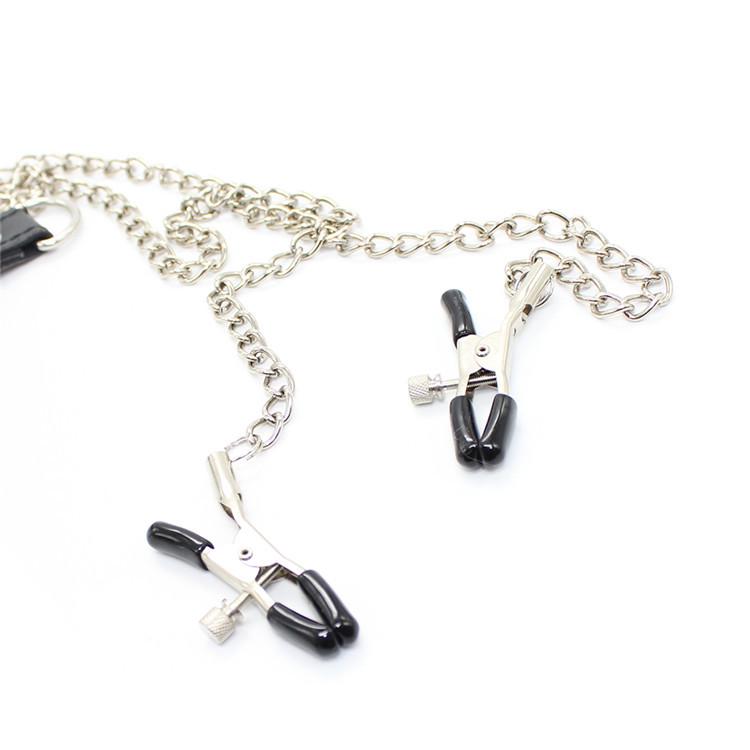 Sexy String Nipple Clamps with Penis Ring Bondage Belt Great Restraint Tool for SM Sex Games Stage Performance