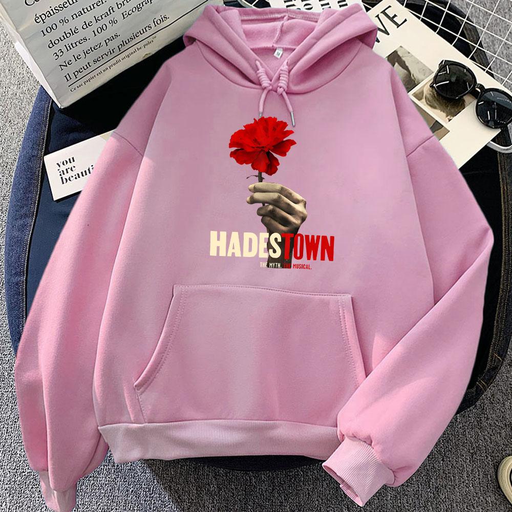 Musikalische Hadestown Hoodies für Damen/Herren Winter Lässige Druck-Sweatshirts Roupas Femininas Sudaderas Tasche Fleece Damen-Hoodie